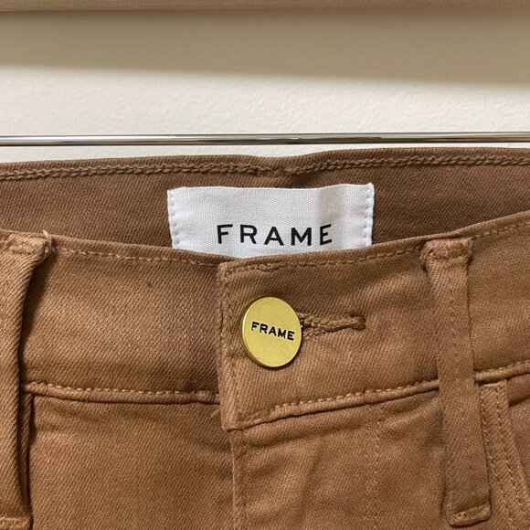 Frame Le Sylvie Slender Straight Coated High-Rise Jeans sz 25 - Picture 6 of 16
